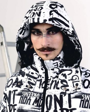 Anorak Corto Blanco y Negro