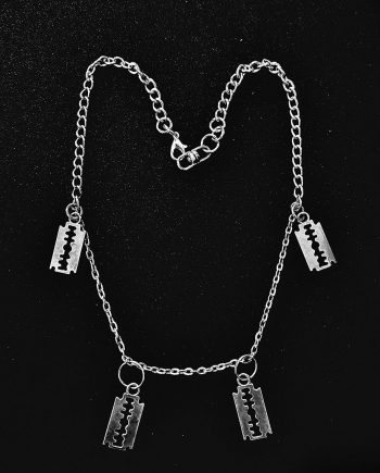 4 Razor Blade Necklace